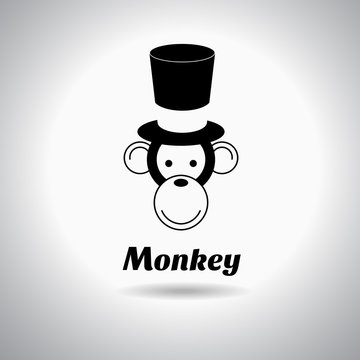 monkey logo template vector illustration