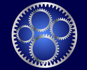 cogs (gears) on  background