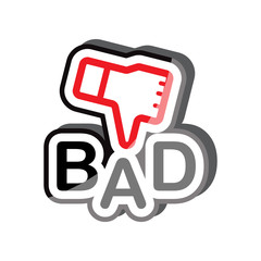 bad icon text design on white background isolate vector illustration eps 10