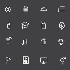 outline icon set for graphic design vector illustration eps 10