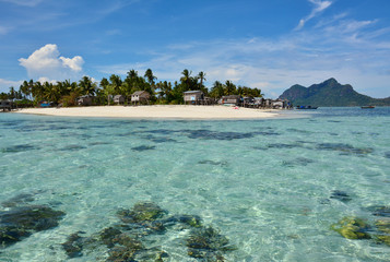 Tropical island with a clear water in Maiga Island, Semporna, Sabah Borneo, Malaysia.
