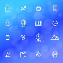 Fototapeta premium outline icon set vector illustration eps 10