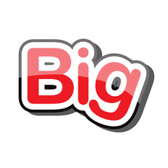 big text design on white background isolate vector illustration eps 10