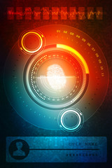 Fingerprint Scanning Technology Concept 2d Illustration