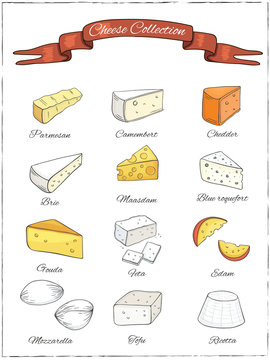 Cheese seamless pattern. Can be used in restaurant menu, cooking