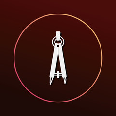 Stationery compasses icon