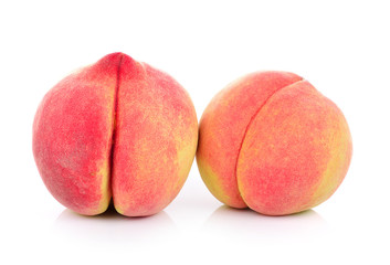 peach on a white background