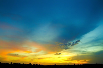 colorful sky in the early morning
