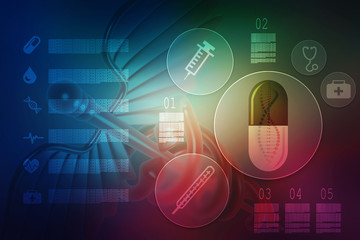 Digital illustration DNA structure