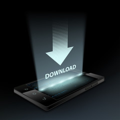 Download icon. Hologram.