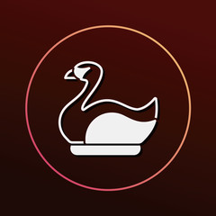 amusement park swan boats icon