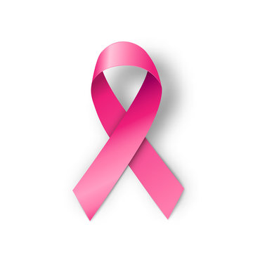 Breast cancer awareness pink ribbon, illustration