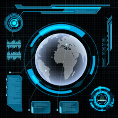 Futuristic user interface HUD