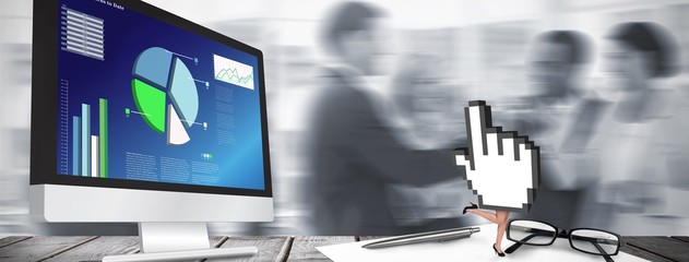 Composite image of cursor with legs