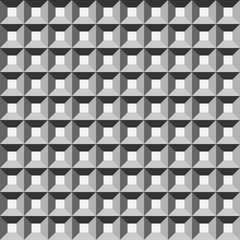 Wafer geometric seamless pattern 3D. Tile graphic background design. Modern stylish cube texture. Monochrome template. Abstract for prints, textiles, wrapping, wallpaper, website. VECTOR illustration