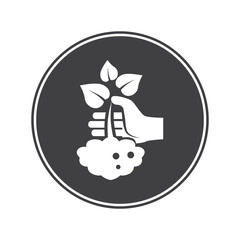 Human care under the plants icon