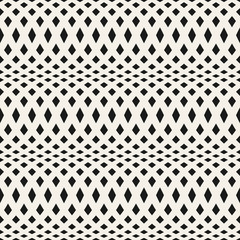 Wavy crossed stripes seamless pattern 3D. Abstract fashion texture. Geometric monochrome template. Graphic style for wallpaper, wrapping, fabric, background, apparel, prints, website etc. Vector