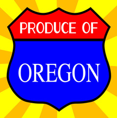 Produce Of Oregon Shield