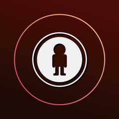 Pedestrian sign icon