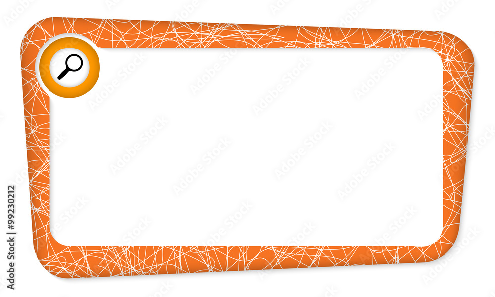 Poster abstract box for your text with magnifier