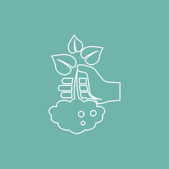 Human care under the plants icon