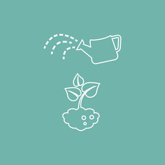 Watering plant icon
