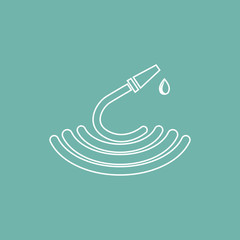 Hose for watering icon