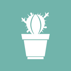 Cactus in pot icon