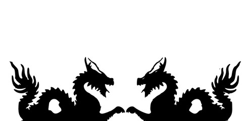 2 asian dragons 