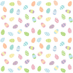 Pastel easter eggs seamless pattern vector