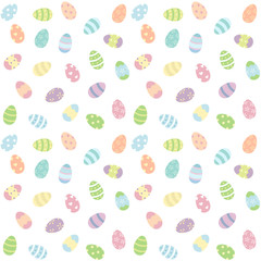 Pastel easter eggs seamless pattern vector