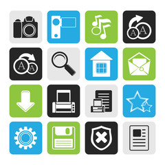 Black Simple Internet and Website Icons - Vector Icon Set