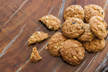 cookie on wood floor with space