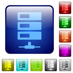 Color data network square buttons