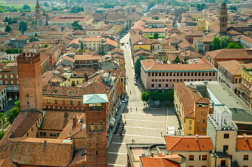 Cremona panorama (Italy) - obrazy, fototapety, plakaty