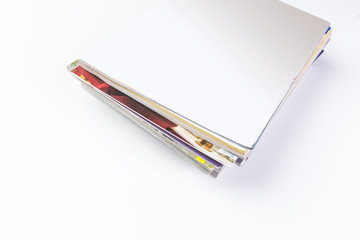 Close-up of magazine pages