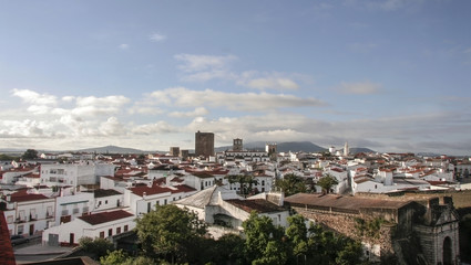 Obraz premium Aerial view of Olivenza Town, Spain