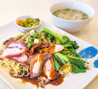 Dry Wonton Mee With Char Siew