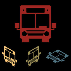 Bus icon set