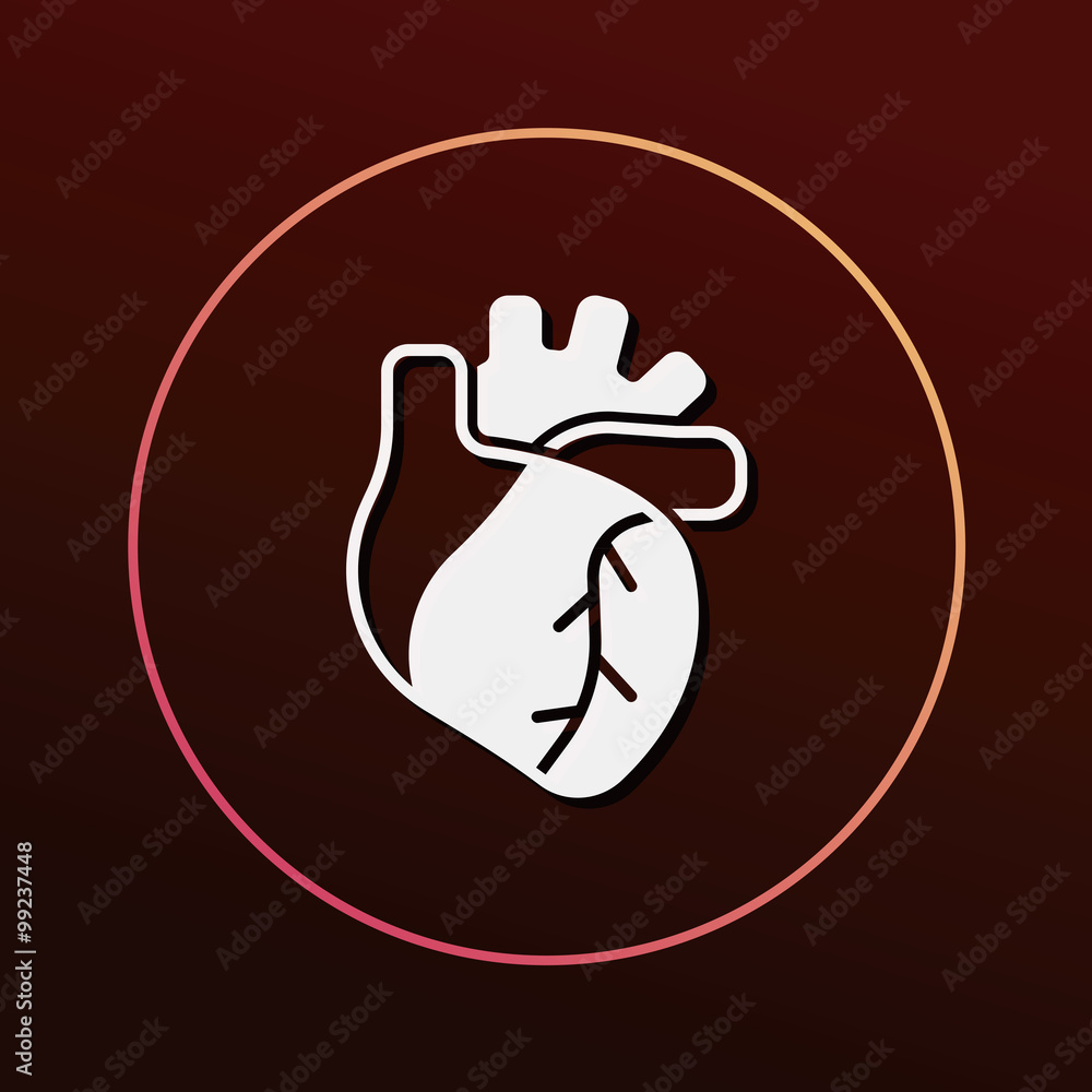 Poster organ heart icon