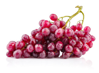 Cluster fresh grapes ripe fruit. Isolated on white background