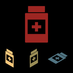 Medical container icon