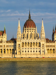 Obraz na płótnie Canvas The Hungarian Parliament on a sunset, Budapest, Hungary