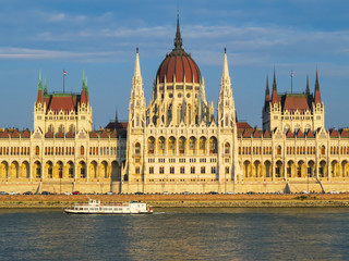 The Hungarian Parliament on a sunset, Budapest, Hungary