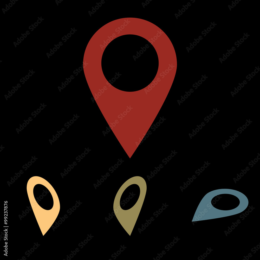 Aufkleber map pointer icon