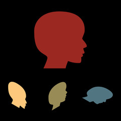 Human head silhiette