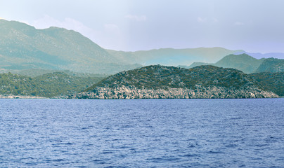 Tropical island in the sea