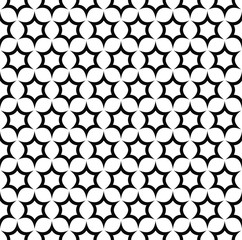 Repeat black and white star pattern