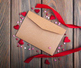 Envelope with hearts