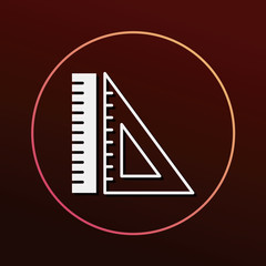Triangle ruler icon